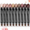 LUXAZA 10PCS Eyeshadow Stick,Shimmer And Matte Brown Metallic Eye Shadow