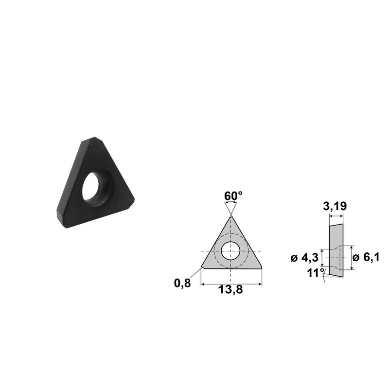 10 x Paulimot HM Cutting Edge for cutting heads, TPGW160308