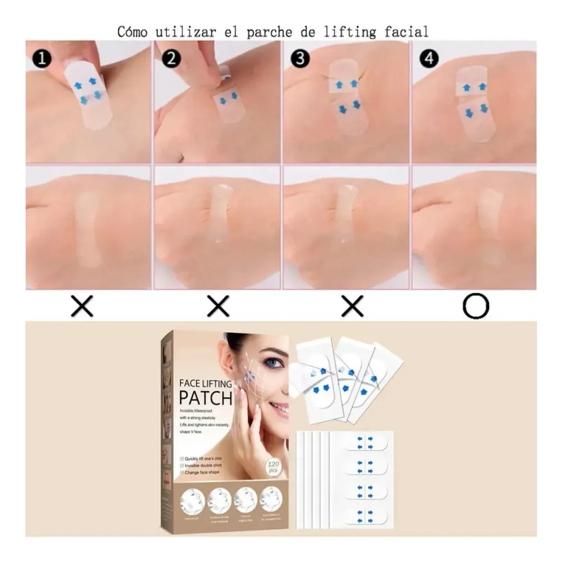 Cintas Lifting Facial Invisibles Moldeador Rostro
