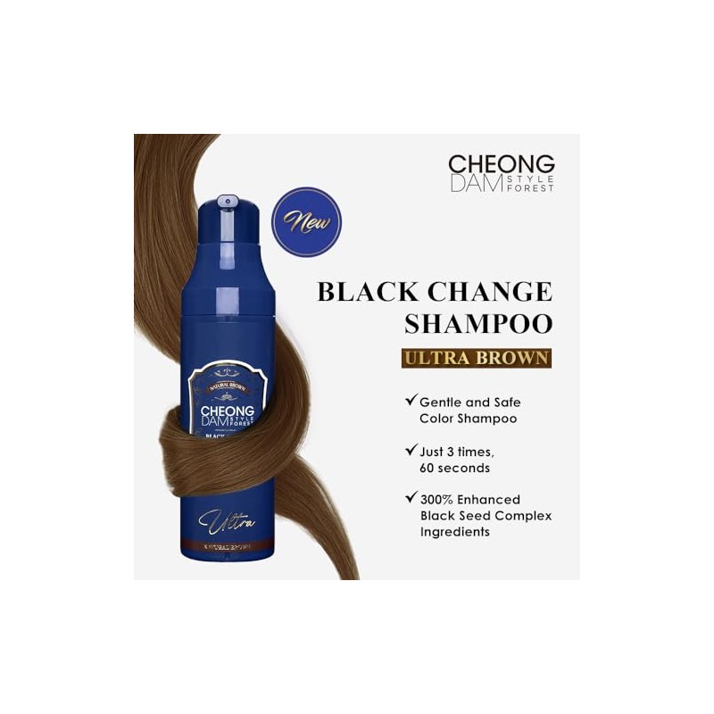 CHEONG DAM STYLE- CHAMPÚ ULTRA MARRÓN PARA CAMBIO DE COLOR