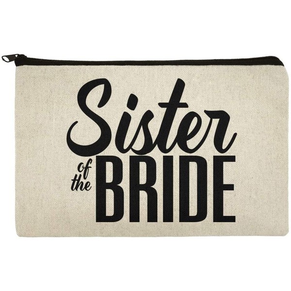 Sister of the Bride Wedding Makeup Cosmetic Bag Organizer Pouch