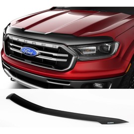 Husky Liners Aeroskin Hood Protector | Fits 2019-2025 GMC Sierra 1500 | Low Profile Deflector/Bug Shield - 1 pc., Matte Black | 2877167