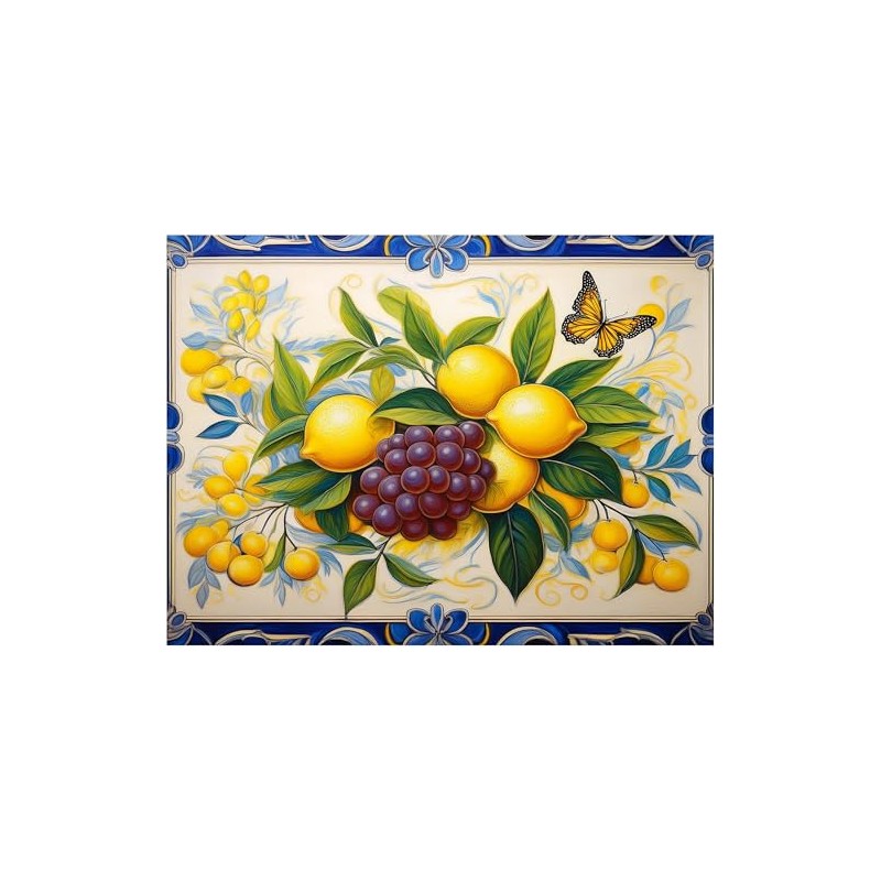 Fruit Bouquet Pattern A947 Accent Tile Mural Kitchen Bathroom Wall