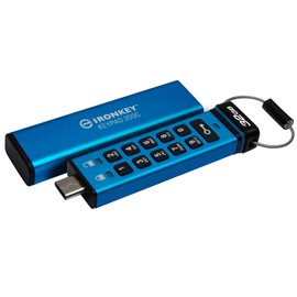 Kingston Ironkey Keypad 200 USB-C 32GB Encrypted Flash Drive | OS Independent | FIPS 140-3 Level 3 | XTS-AES 256-bit | BadUSB and Brute Force Protection | Multi-Pin Option | IKKP200C/32GB
