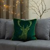 furn. Forest Fauna Stag Cushion Cover, Emerald, 50 x 50
