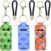 KUKEANVO Chapstick Holder Keychain Lip Balm Braided Leather Keychain Car