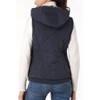 BGSD Women Quilted Hooded Vest Navy X-Large