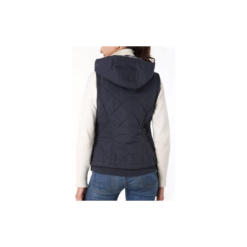 BGSD Women Quilted Hooded Vest Navy X-Large