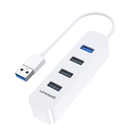 Upgrow USB 3.0 Hub 4-Port USB Hub with 5 Gbps USB Splitter for Laptop MacBook, Mac Pro, Mac Mini, iMac, Surface Pro, XPS, PC, Flash Drive, Mobile HDD-White