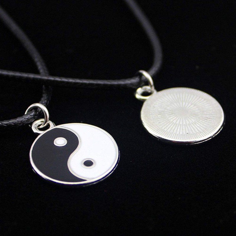 Scddboy Yin Yang Pendant Necklace for Mens - Adjustable Cord