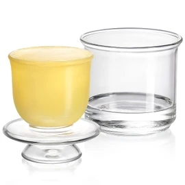 Hekeieon Butter Crock, Elegant Crystal Glass French Butter Dish for Fresh Spreadable Butter, Butter Keeper, Glass Butter Keeper to Leave On Counter, Transparent
