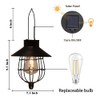 YAKii 2 Pack Solar Lantern Hanging Waterproof Outdoor Metal Solar