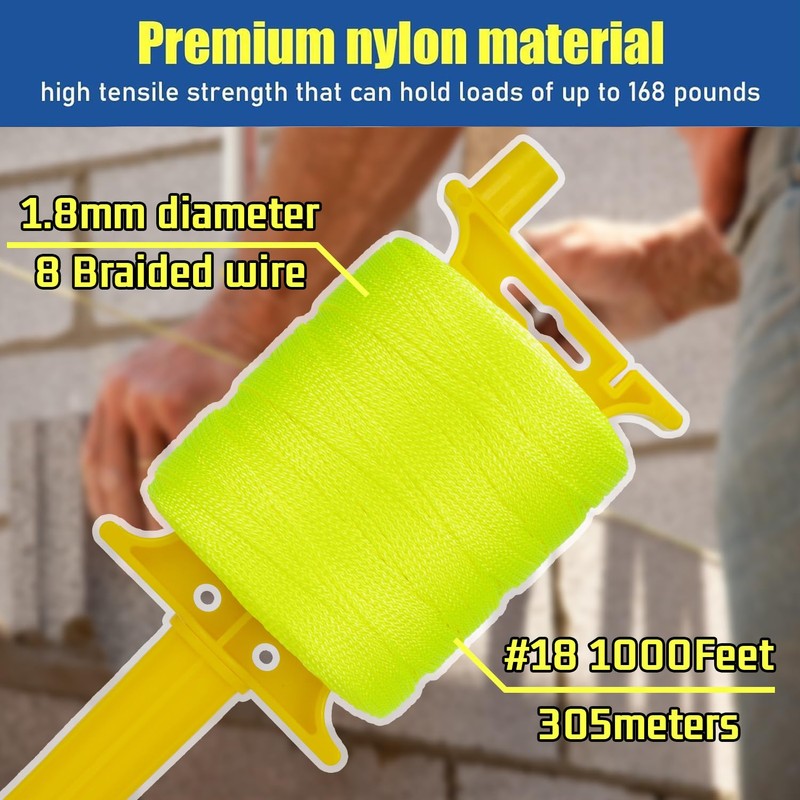 LURKA Mason Line String,#18 1000 Feet 8 Braided Construction Nylon