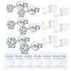 WillTen 6Pcs Ear Piercing Kit Silver, Disposable Ear Piercing Kit