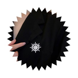 Cimenexe Vintage Crystal Snowflake Brooch Silver CZ Star Brooch Pin CZ Paved Starburst Pin Brooch Rhinestone Snowflake Flower Brooch Pin Wedding Lapel Pin Banquet Badge Pins, Metal