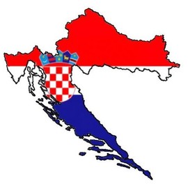 Car Sticker "HRVATSKA" Croatia, Croatia, Contour Cut Approx. 11 cm