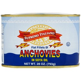 Supremo Italiano Anchovies in Soy Oil, 28 Ounce