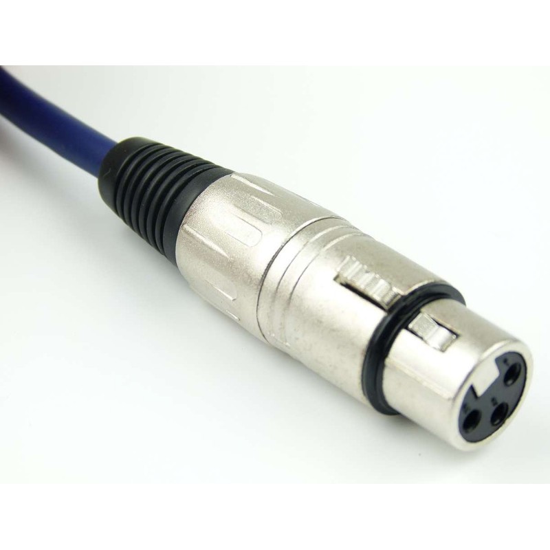 4x Adam Hall Cables K3MMF005 0BLU Microphone Cable 0.5 m