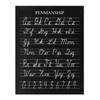 Vintage D'Nealian Penmanship Cursive Alphabet Distressed Black Chalkboard Unframed Print