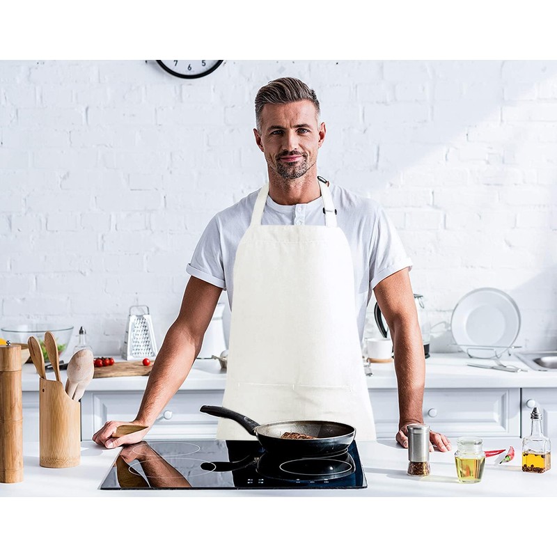 Utopia Kitchen 2 Pack Adjustable Bib Apron with 2 Pockets