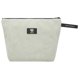 Kulturbeutel Damen Herren Reise – Cord Mint Handmade in Germany – Kosmetiktasche Unisex mit Reißverschluss – Organizer Tasche Medium – vegan & robust