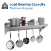 Garvee 12 in x24 in Stainless Steel Shelf, Multifunctional Metal