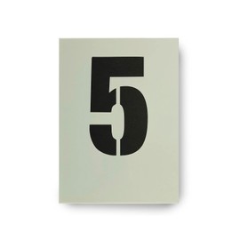 Big Number 5 Stencil 120mm 4 3/4 Inches Tall on Tough Durable Plastic Stencil