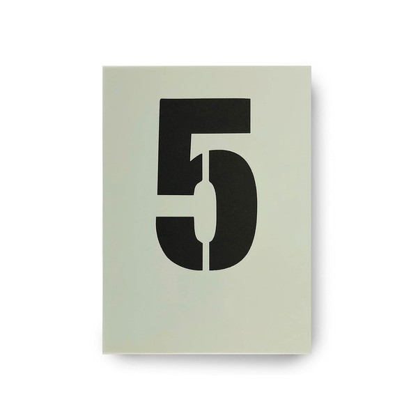 Big Number 5 Stencil 120mm 4 3/4 Inches Tall on