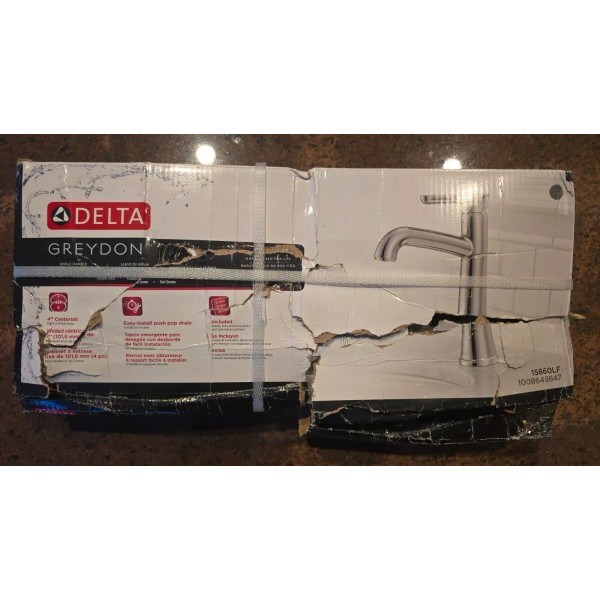 Delta Greydon Single Handle Single-Hole Bathroom Faucet in Polished Chrome