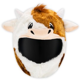 Moto Loot Helmet Cover for Motorcycle Helmet, Fun Rides and Gifts (Cover Only. Helmet Not Included) - Cow
