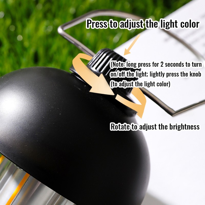 2000mAh LED Camping Lantern Retro Rechargeable Camping Lights Portable Tent
