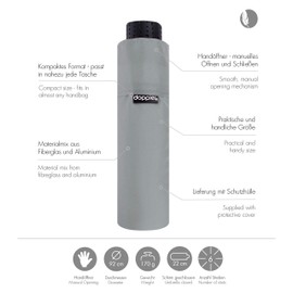 Doppler Pocket Umbrella Fibre Havana Plain, Cool grey, Pocket umbrella super mini