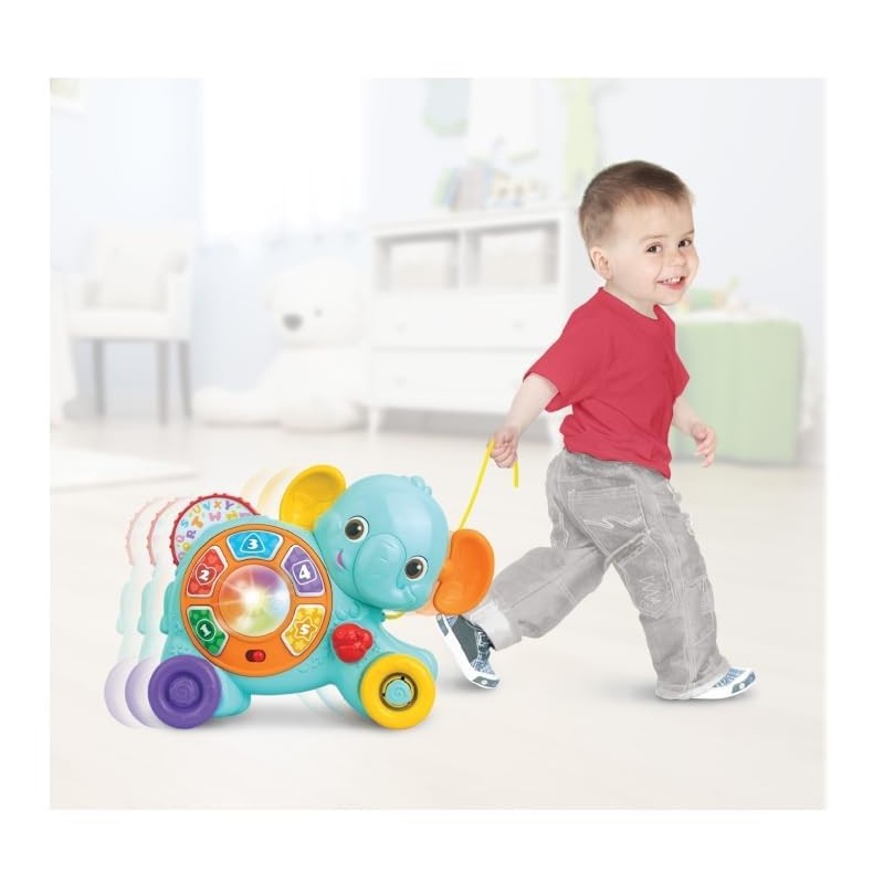 230202 Interactive and Educational Toy, Pull-Along Elephant with Sounds and