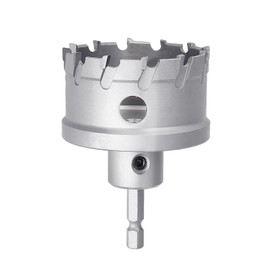 GUICGOC 38mm (1-1/2 inch) Carbide Hole Saw, Hex Shank, Stainless Steel, Sheet Metal, Aluminum Alloy, Iron, Wood