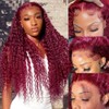 Fuduete 28 Inch 99J Burgundy Deep Wave 13x6 Lace Front
