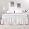RIMELA White Bed Skirt Queen 15 Inch Drop Elastic Wrap