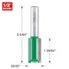 Trend CraftPro Straight Two Flute Router Bit, 1/2 Inch Shank,