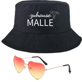 Snyvpra Fishing Hat Unisex and Glasses Fishing Hat Funny Malle Hat Festival Hat Fishing Hat for Men Women - Malle Accessories, Mallorca Party Outfit, Festival Accessories, Mallorca Accessories