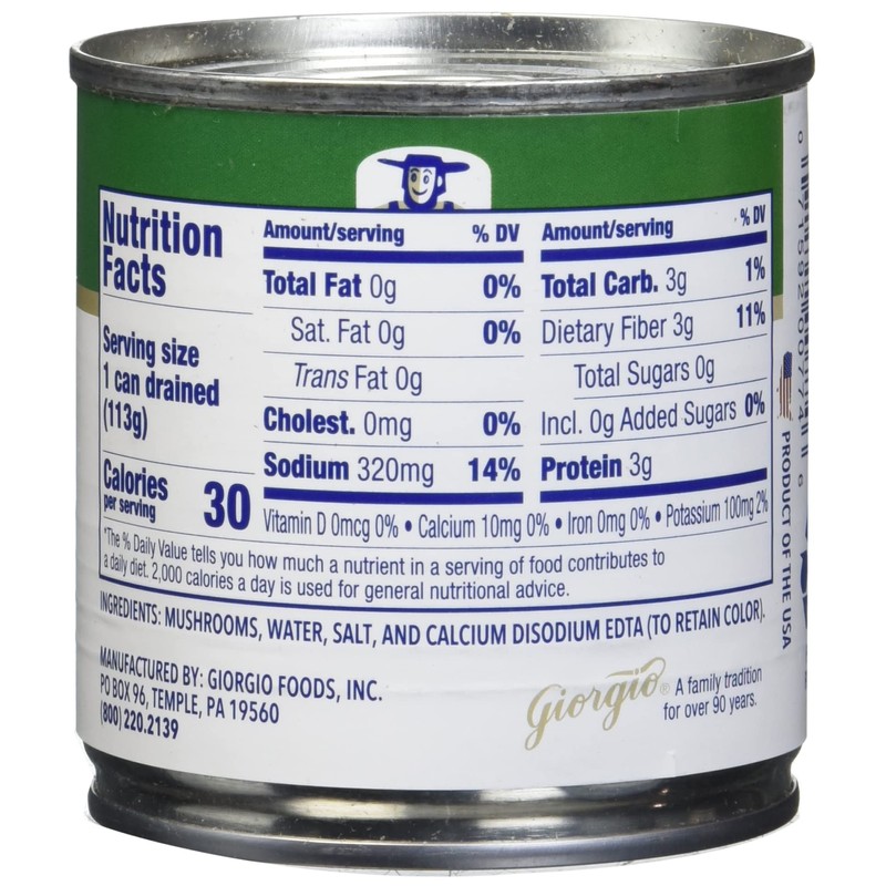 Pennsylvania Dutchman Canned Mushrooms, 4 Ounce (Pack of 12)