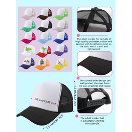 SGBETTER 30 Pcs Sublimation Trucker Caps Mesh Trucker Hat DIY Printing Baseball Hat Bulk for Adult Summer Sports (UK, Alpha, One Size, Color Set 1)