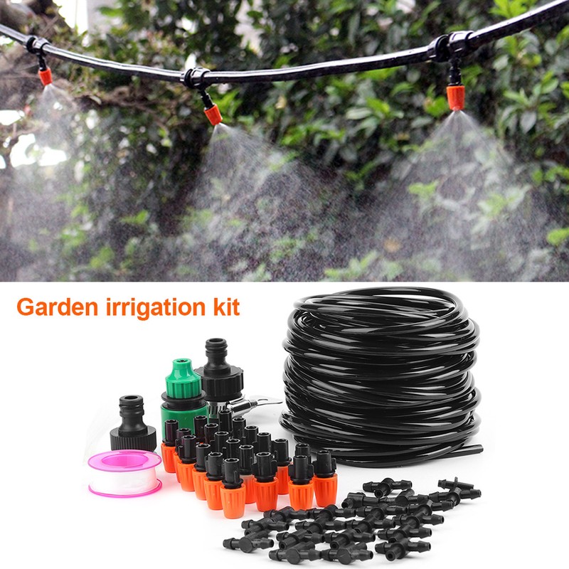 Micro Water Irrigation System Garden Greenhouse Plants Automatic Watering 15M