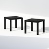 Furinno Simple Square Coffee Table, Side Table, Set of 2,