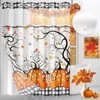 Culudea Fall No Hook Shower Curtain with Snap in Liner,