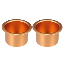 X AUTOHAUX 2pcs Aluminum Alloy Universal Cup Drink Holder Gold Tone for Marine