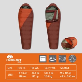 Kelty Cosmic Synthetic Fill 0 Degree Backpacking Sleeping Bag – Compression Straps, Stuff Sack Included (Long, 2025)