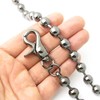 uxorettotye-n Black Rhodium Plated Ball Chain 10 mm in Diameter