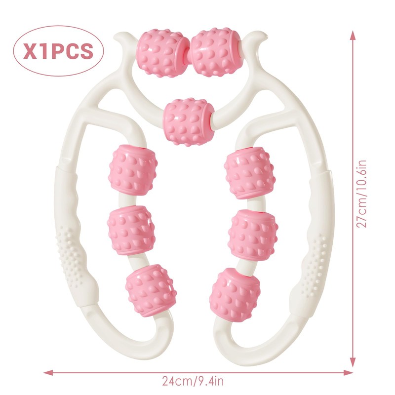 Yanghad Massage Roller, Leg Massager (White + Pink)