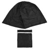 Fire Pit Cover Round Black Waterproof Dustproof Polyester Fiber Firepit