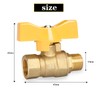 Oumuik Brass 1/4 Inch Ball Valve with Wing Handle -