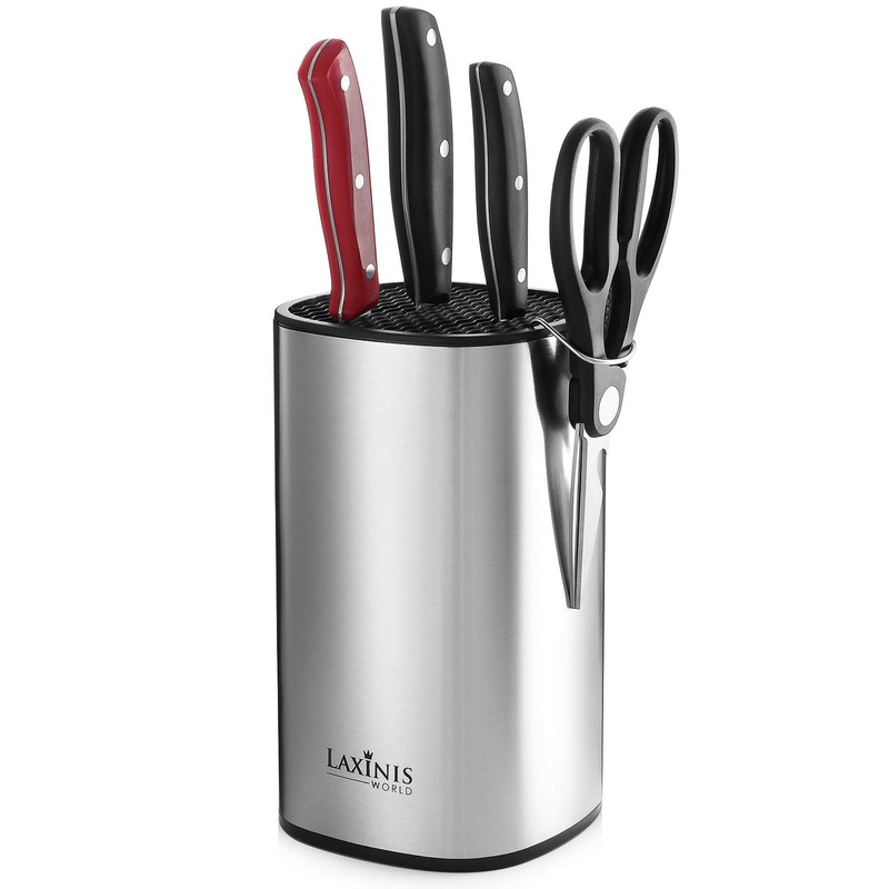 Universal Knife Block, Stainless Steel Knife Holder, Knife Organizer, Modern